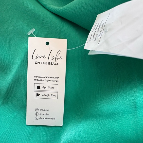 Cupshe Green Wrap Dress L - Picture 8 of 10